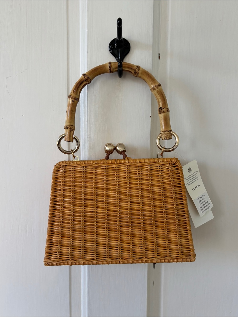 Serpui Wicker Handbag / Crossbody Bag - Picture 2 of 6